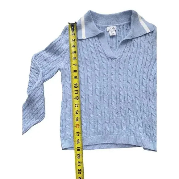 Nicole Miller Blue Crroped Sweater Size Small. New - Picture 2 of 5